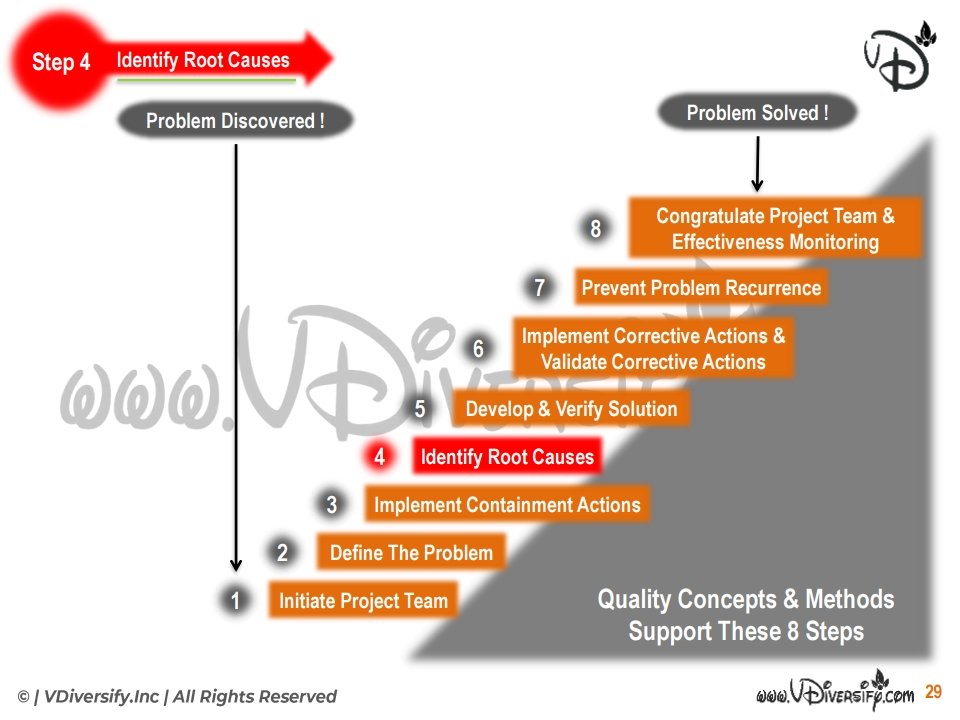 8d: Step 4: Identify Root Causes