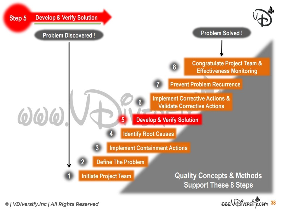 8d: Step 5: Develop & Verify Solution