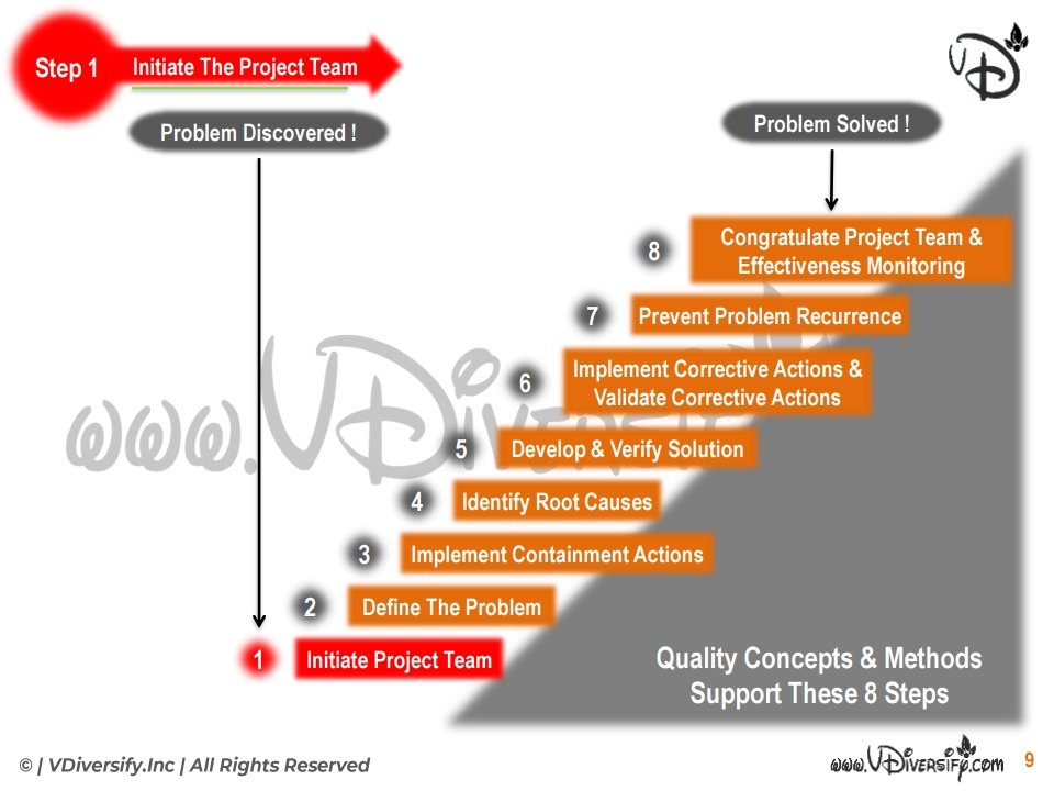 8D: Step 1: Initiate The Project Team