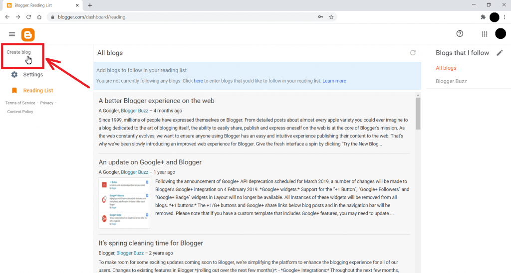 Step#6.How To Create A Blog On Blogger