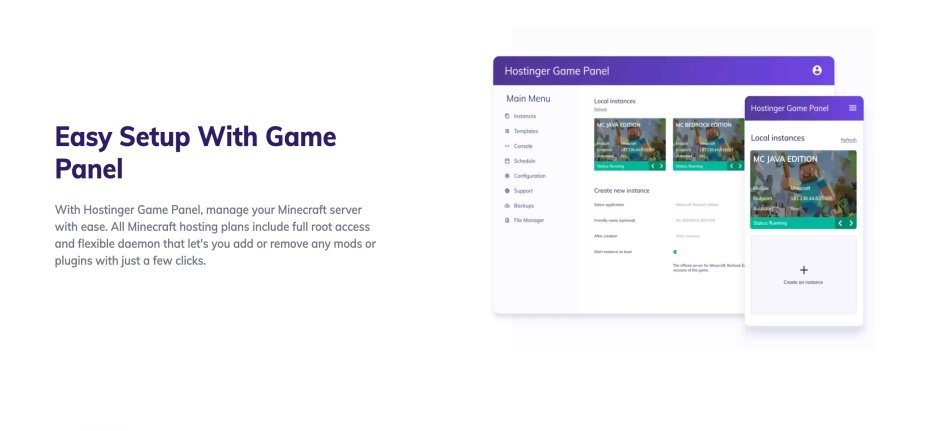 Minecraft Game Panel