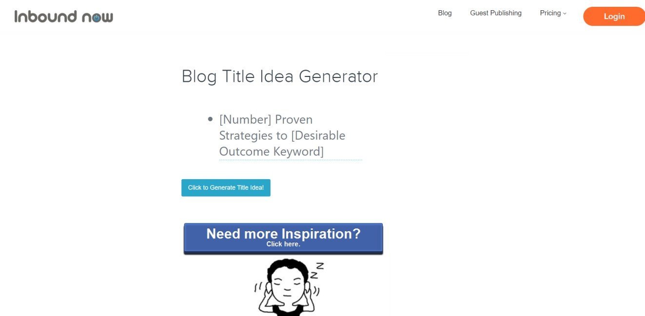 inbound now blog title generator
