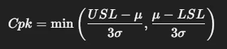 Cpk-formula