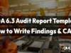 VDA 6.3 Audit Report Template: How to Write Findings and Corrective Actions [2026]