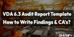 VDA 6.3 Audit Report Template: How to Write Findings and Corrective Actions [2026]